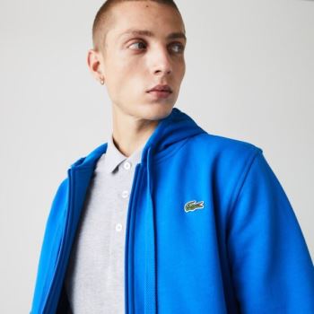 Lacoste SPORT Hooded Lightweight Bi-material Sweatshirt - Mikiny Pánské Blankyt | CZ-8HZv3M